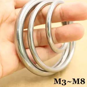 304 스테인레스 스틸 원활한 라운드 링 부식 방지 녹 부드러운 솔리드 O 링 낚시 요가 교수형 벨트 애완 동