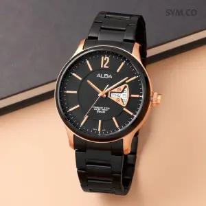 AV3212X1 데이데이트 블랙 로즈 아날로그 캐쥬얼 남자 메탈 시계 d