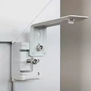 (힘찬)커튼 브라켓 화이트 2개 창문 샷시커텐브 블라인드 봉켓 부자재 커텐 걸이 샷시 베란다 무타공 고정