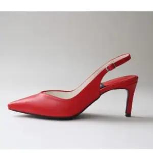 여성구두 여성 뾰족코 슬링백힐 미들힐 캐주얼