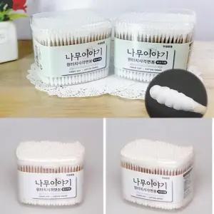 [에스에스_62]자작나무 면봉 메이크업면봉 사각 순 350P