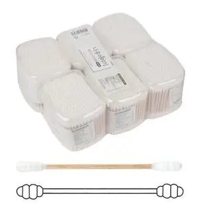 [에스에스_62]사각통 회오리 화장면봉 350개입 6p set 양면