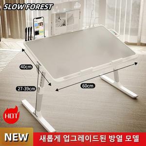 조절 가능한 노트북 침대 트레이 테이블 스탠딩 시청 소파용 접이식 데스크 서랍 노트북/태블릿 편안한 휴대용 수납 가능 거치대