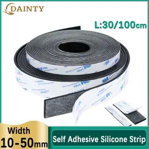 검정색 단면 자체 접착 실리콘 스트립 실리콘 고무 플레이트 시트 미끄럼 방지 고온 매트