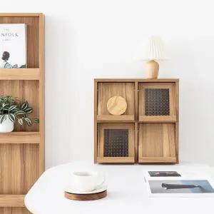 /마전동상회 원목수납장 4도어 거실 다용도 수납장 수납 정리함