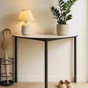 /마전동상회 반원 테이블 화이트 식탁테이블 콘솔 현관 공간활용