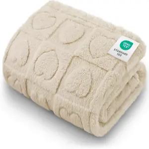 루시피아 소형 개 담요 세탁 가능 애완동물 침대 커버 부드럽고 푹신한 강아지 프리미엄 플리스 300GSM