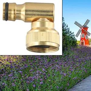 호스 릴 회전 엘보 퀵 커넥터 락 플러그용 3/4 인치 나사산 탭 암 90 도 정원 급수