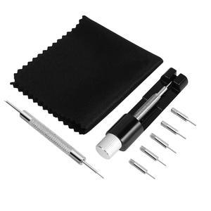 시계 뒷면 제거 도구가 포함된 GAQWOK 수리 키트, 드라이버, 링크 도구 및 추가 교체 핀 포함