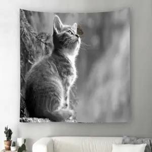 나비고양이 패브릭 가림막 포스터 (대)150X130