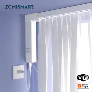 커튼레일 Zemismart WiFi 커튼 모터 Tuya Alexa Echo Yandex Alice Voice RF 원격 작업 전기 트랙