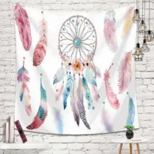 패브릭 북유럽 2호 핑크 깃털 가림막 (대) 150X130