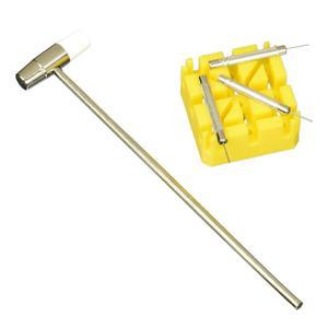 SE JT6218 5피스 시계 밴드 링크 제거 키트 - DIY 조정 및 수리를 위한 듀얼 헤드 해머, 홀더, 핀 펀치(0.8, 0.9, 1.0mm) 포함