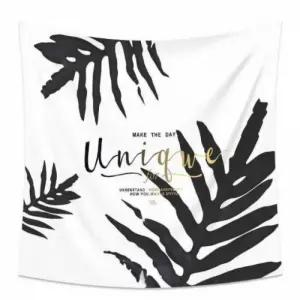 패브릭 북유럽 1호 검정파초잎 가림막 (특대) 200X150