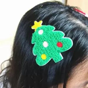 크리스마스 귀여운 머리핀 3종 세트 산타 눈사람 트리 어린이집 소품샵 유치원 학교