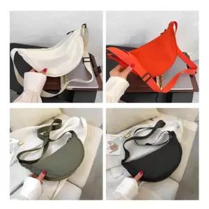 별별창고)G 여성 반달 크로스백 패턴 슬림 손가방 만두백 미니가방 패션가방