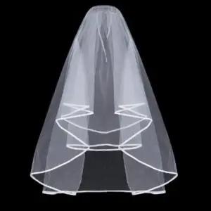 2단베일 신부 라인형 웨딩베일 면사포 웨딩면사포 웨딩촬영소품 웨딩헤어장식 웨딩소품