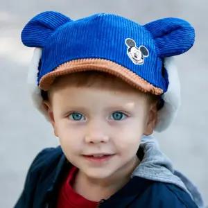 미키마우스 골덴 숏캡 겨울귀달이 모자 MK0208