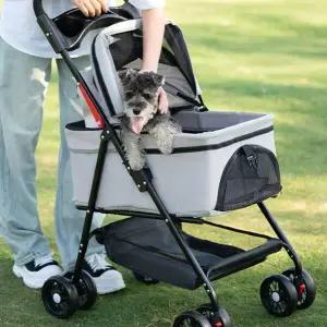 /와인앤쿡 폴딩 접이식 강아지 유모차 개모차