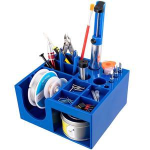 미끄럼 방지 발이 있는 HGMZZQ 논슬립 솔더 홀더 및 디스펜서 릴 스탠드 - 와이어, 플럭스, 페이스트 도구 정리, 깔끔한 작업대를 위한 내구성 플라스틱 보관(6x5.5x2.95인치)