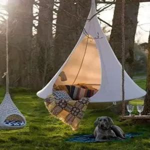 모멜 실외 실내 파티오 해먹 텐트 그네 나비 모양 행잉