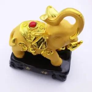 코끼리장식품 (쓰리몰) 행운을 부를는 황금 코끼리 장식품 2P세트