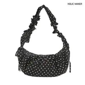 홀릭메이커 곱창 스트랩 도트 데일리 숄더백 HAIN002