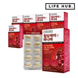 라이프허브 혈당케어엔 바나바 6박스(500mg x 180정) 6개월분