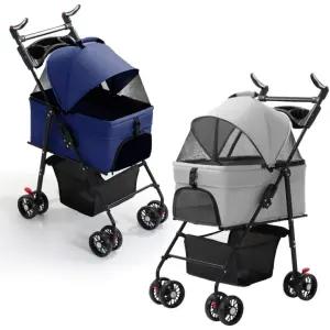 강아지 유모차 시트분리형 고양이 중형견 소형 개모차