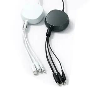 [SK 핀크스] 팝폰 3in1 릴타입 가정용 업소용 차량용 업소용 고속 멀티 충전기 케이블 고속충전기