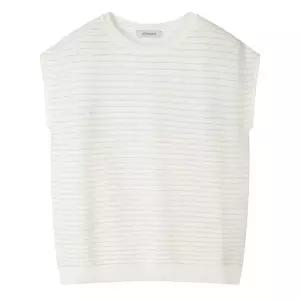 요하넥스 글리터 슬리브리스 니트탑 J5B5N08 국내매장판 1724304