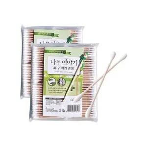 [에스에스_62]나무이야기 4P 귀이개 화장면봉 면봉(8137)-O