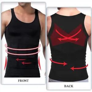 남성용 슬리밍 바디세이퍼 트레이너 T셔츠 압박 밴드