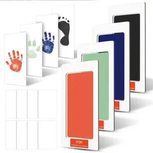 반려견용 아웃투스 14개 발 프린트 키트 지저분하지 않은 잉크 패드 반려동물 기념 신생아 발자국 인상