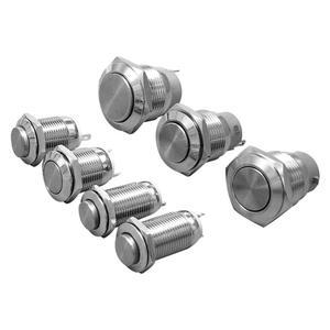 12 16 19 22mm 자동차 금속 푸시 버튼 스위치 프레스 버튼 하이 1 순간 자체 재 / 래칭 핀 터미널 없음