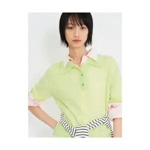 에잇세컨즈 8SECONDS 카라넥 반소매 풀오버 라이트 그린 1725068