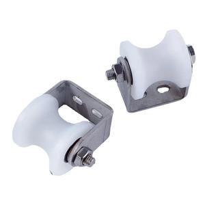 60 원형 튜브 304 풀리 베어링 롤러 나일론 U 자형 트랙 휠 폴리 프로필렌 PP 소재 고정 케이블 서스펜션