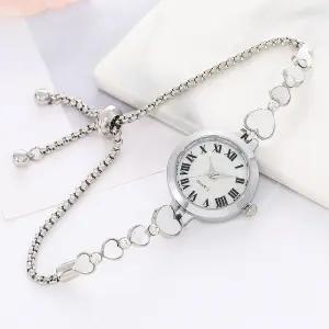하트 슬라이드 조임 여성 손목시계