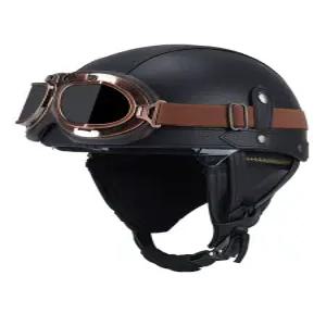 오토바이 헬멧 레트로 스냅백 하프페이스 고글 반모 남녀공용 클래식 바이크