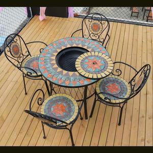 철제 테라스 식탁 다용도 야외 공원 마당 숯불 바베큐