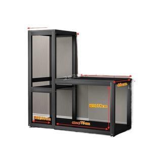 원목축양장 어항 받침대 거실 수조 블랙 원목 선반 철재축양장