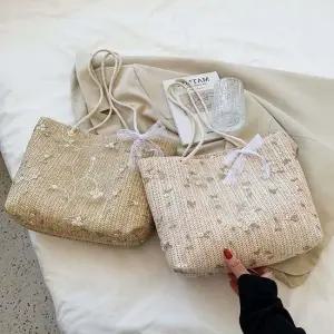 예쁜 백 쇼퍼 라탄 20대가방 데일리백 여성 여름 숄더 가방