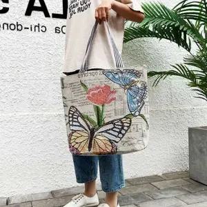 사이즈 나비 20대가방 여자가방 여행 패션 숄더 에코백 빅