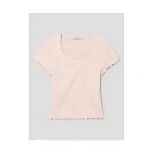 에잇세컨즈 반팔티셔츠 포인텔 반소매 저지 블라우스 핑크 1724957