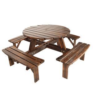 원목 테이블세트 일체형 공원 파라솔 야외 테라스 정원 의자 세트