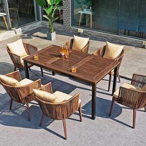 6인용 야외테이블 세트 접이식 파라솔 인용야외테이블