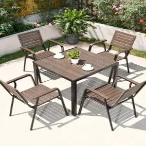 야외테이블 의자 세트 펜션 테라스 베란다