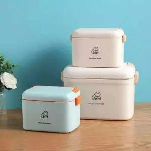 소형 화이트 응급 구급함 약통 다용도함