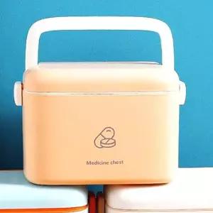 구급함 가정용 사무실 비상약상자 2단 대형 핑크