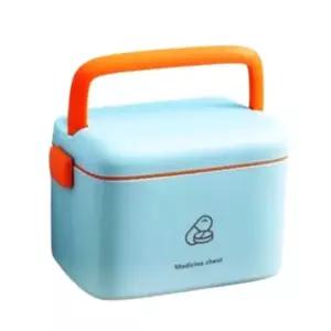 구급함 가정 사무실 비상약상자 2단 소형 라이트블루